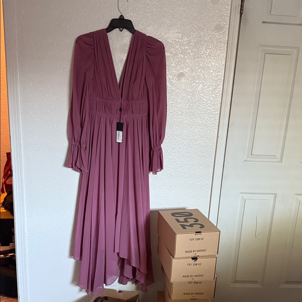 Giani Bernini Plum Long Sleeve Dress